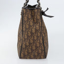 Christian Dior Trotter Canvas Chain Tote Bag PVC Romantic Navy Gold Auth 150839-3