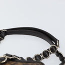 Christian Dior Trotter Canvas Chain Tote Bag PVC Romantic Navy Gold Auth 150839-8