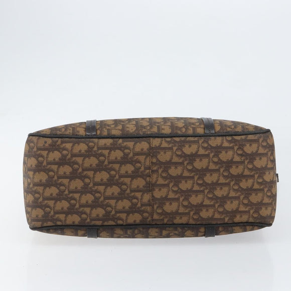 Christian Dior Trotter Canvas Chain Tote Bag PVC Romantic Navy Gold Auth 150839