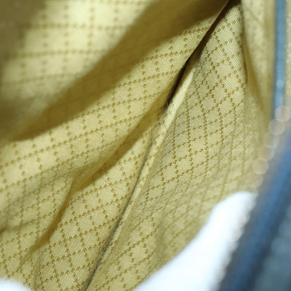 GUCCI GG Supreme Sherry Line Boston Bag PVC Navy Gold Auth 150841