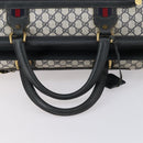 GUCCI GG Supreme Sherry Line Boston Bag PVC Navy Gold Auth 150841-7