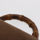 GUCCI Bamboo Backpack Suede Brown Gold 003 58 0016 Auth 150842-15