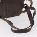 GUCCI Bamboo Backpack Suede Brown Gold 003 58 0016 Auth 150842-9