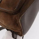 GUCCI Bamboo Backpack Suede Brown Gold 003 58 0016 Auth 150842-17