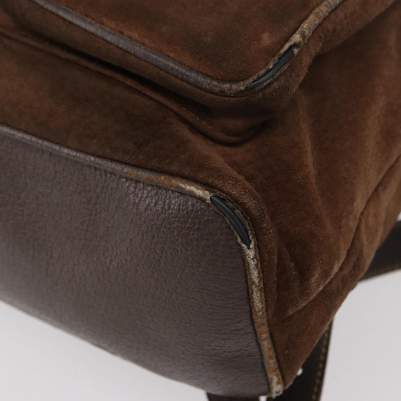 GUCCI Bamboo Backpack Suede Brown Gold 003 58 0016 Auth 150842