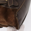 GUCCI Bamboo Backpack Suede Brown Gold 003 58 0016 Auth 150842-19