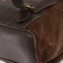 GUCCI Bamboo Backpack Suede Brown Gold 003 58 0016 Auth 150842-20