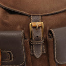 GUCCI Bamboo Backpack Suede Brown Gold 003 58 0016 Auth 150842-21