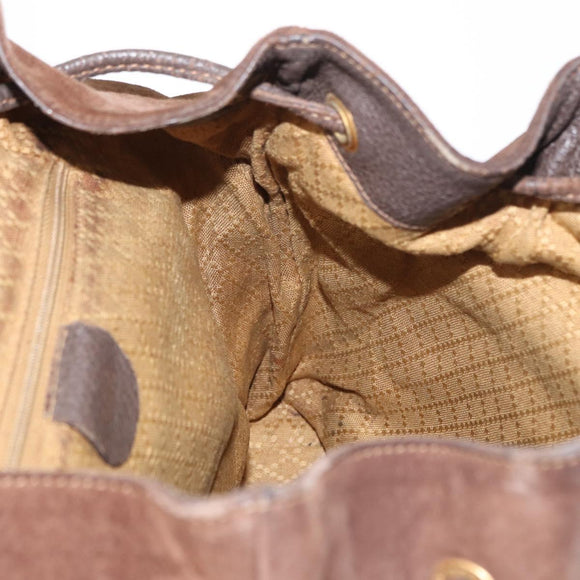 GUCCI Bamboo Backpack Suede Brown Gold 003 58 0016 Auth 150842