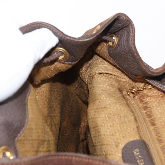 GUCCI Bamboo Backpack Suede Brown Gold 003 58 0016 Auth 150842