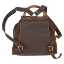 GUCCI Bamboo Backpack Suede Brown Gold 003 58 0016 Auth 150842-2