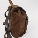 GUCCI Bamboo Backpack Suede Brown Gold 003 58 0016 Auth 150842-4