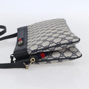 GUCCI GG Supreme Sherry Line Shoulder Bag PVC Navy Gold 904 02 035 Auth 150843-4