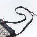 GUCCI GG Supreme Sherry Line Shoulder Bag PVC Navy Gold 904 02 035 Auth 150843-8