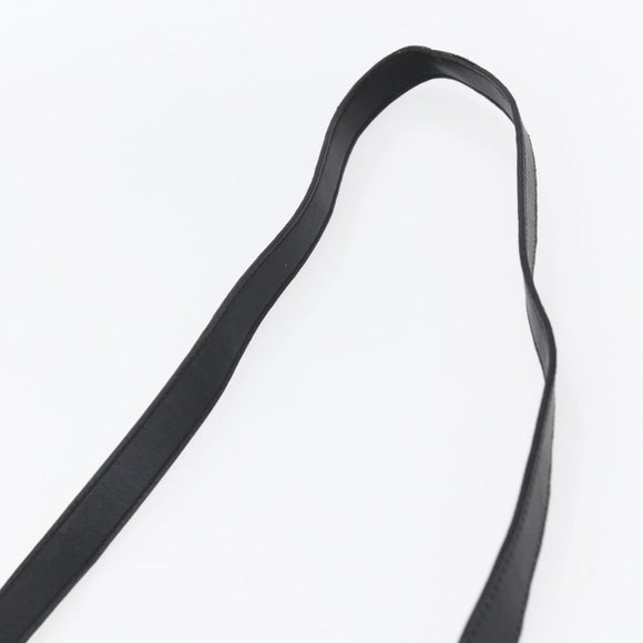 CELINE Hand Bag Leather 2way Black Gold Auth 150847