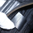 CELINE Hand Bag Leather 2way Black Gold Auth 150847-12