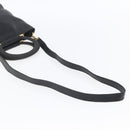 CELINE Hand Bag Leather 2way Black Gold Auth 150847-8