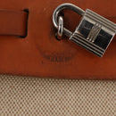 HERMES Herbag Tower Ash A Dos PM Backpack Canvas Beige Silver Auth 150848-16