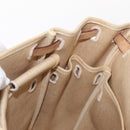 HERMES Herbag Tower Ash A Dos PM Backpack Canvas Beige Silver Auth 150848-21