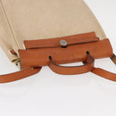 HERMES Herbag Tower Ash A Dos PM Backpack Canvas Beige Silver Auth 150848-6