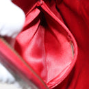 CHANEL Matelasse Chain Hand Bag Lamb Skin Red Gold CC Auth 150849-22