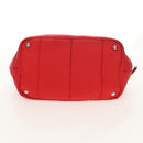 PRADA Hand Bag Nylon 2way Red Silver Auth 150850-7