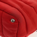 PRADA Hand Bag Nylon 2way Red Silver Auth 150850-19