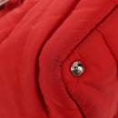 PRADA Hand Bag Nylon 2way Red Silver Auth 150850-20