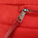 PRADA Hand Bag Nylon 2way Red Silver Auth 150850-23