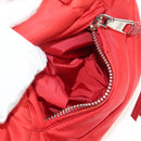 PRADA Hand Bag Nylon 2way Red Silver Auth 150850-24