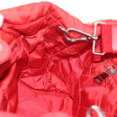 PRADA Hand Bag Nylon 2way Red Silver Auth 150850-28