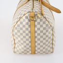 LOUIS VUITTON Damier Azur Keepall Bandouliere 55 Boston Bag N41429 Auth 150852-3