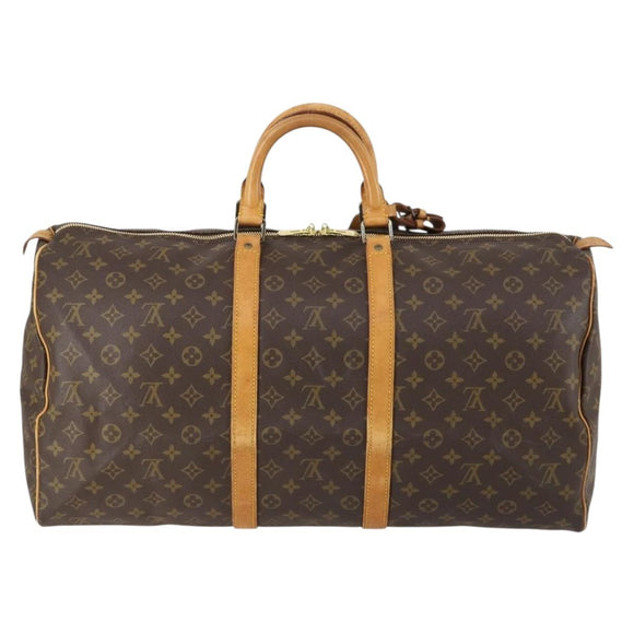 LOUIS VUITTON Monogram Keepall 55 Boston Bag M41424 LV Auth 150854