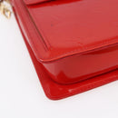 LOUIS VUITTON Monogram Vernis Motto Accessory Pouch Red M91137 LV Auth 150865-14