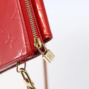 LOUIS VUITTON Monogram Vernis Motto Accessory Pouch Red M91137 LV Auth 150865-10