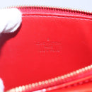 LOUIS VUITTON Monogram Vernis Motto Accessory Pouch Red M91137 LV Auth 150865-18