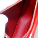 LOUIS VUITTON Monogram Vernis Motto Accessory Pouch Red M91137 LV Auth 150865-11