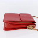 LOUIS VUITTON Monogram Vernis Motto Accessory Pouch Red M91137 LV Auth 150865-4