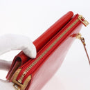 LOUIS VUITTON Monogram Vernis Motto Accessory Pouch Red M91137 LV Auth 150865-6