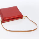 LOUIS VUITTON Monogram Vernis Motto Accessory Pouch Red M91137 LV Auth 150865-7