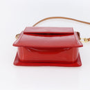 LOUIS VUITTON Monogram Vernis Motto Accessory Pouch Red M91137 LV Auth 150865-5