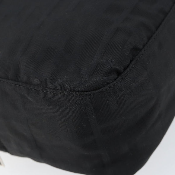 FENDI Zucca Canvas Tote Bag Black Brown Auth 150868