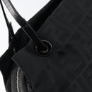FENDI Zucca Canvas Tote Bag Black Brown Auth 150868-14
