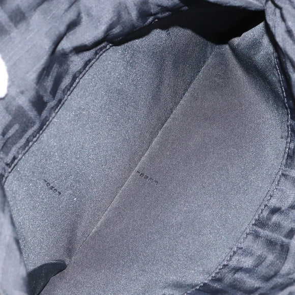 FENDI Zucca Canvas Tote Bag Black Brown Auth 150868