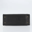 CELINE Macadam Canvas Tote Bag Leather Black Gold Auth 150870-5