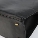 CELINE Macadam Canvas Tote Bag Leather Black Gold Auth 150870-15