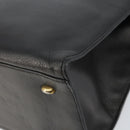 CELINE Macadam Canvas Tote Bag Leather Black Gold Auth 150870-17