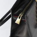 CELINE Macadam Canvas Tote Bag Leather Black Gold Auth 150870-10