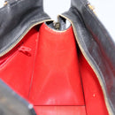 CELINE Macadam Canvas Tote Bag Leather Black Gold Auth 150870-18