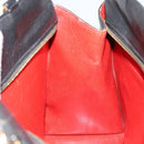 CELINE Macadam Canvas Tote Bag Leather Black Gold Auth 150870-19